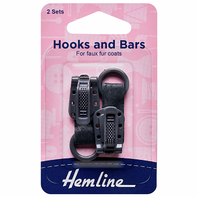 H402M.DG Hook and Bar Fastener: Dark Grey - 2 Pieces.. 